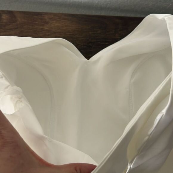 Classical A-Line V-Neck Short Sleeve Pleats Bohemain Lace Wedding  Dress - Picture 10 of 16